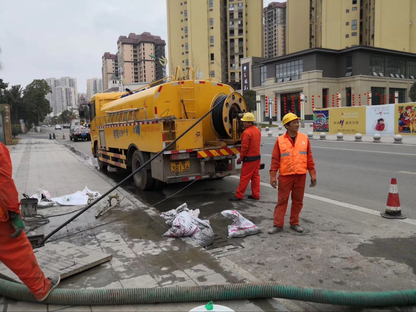 竹溪排污管道清淤-管道清洗